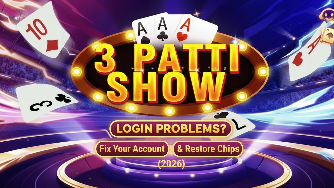 3 Patti Show Login Problems? Fix Your Account & Restore Chips (2026)