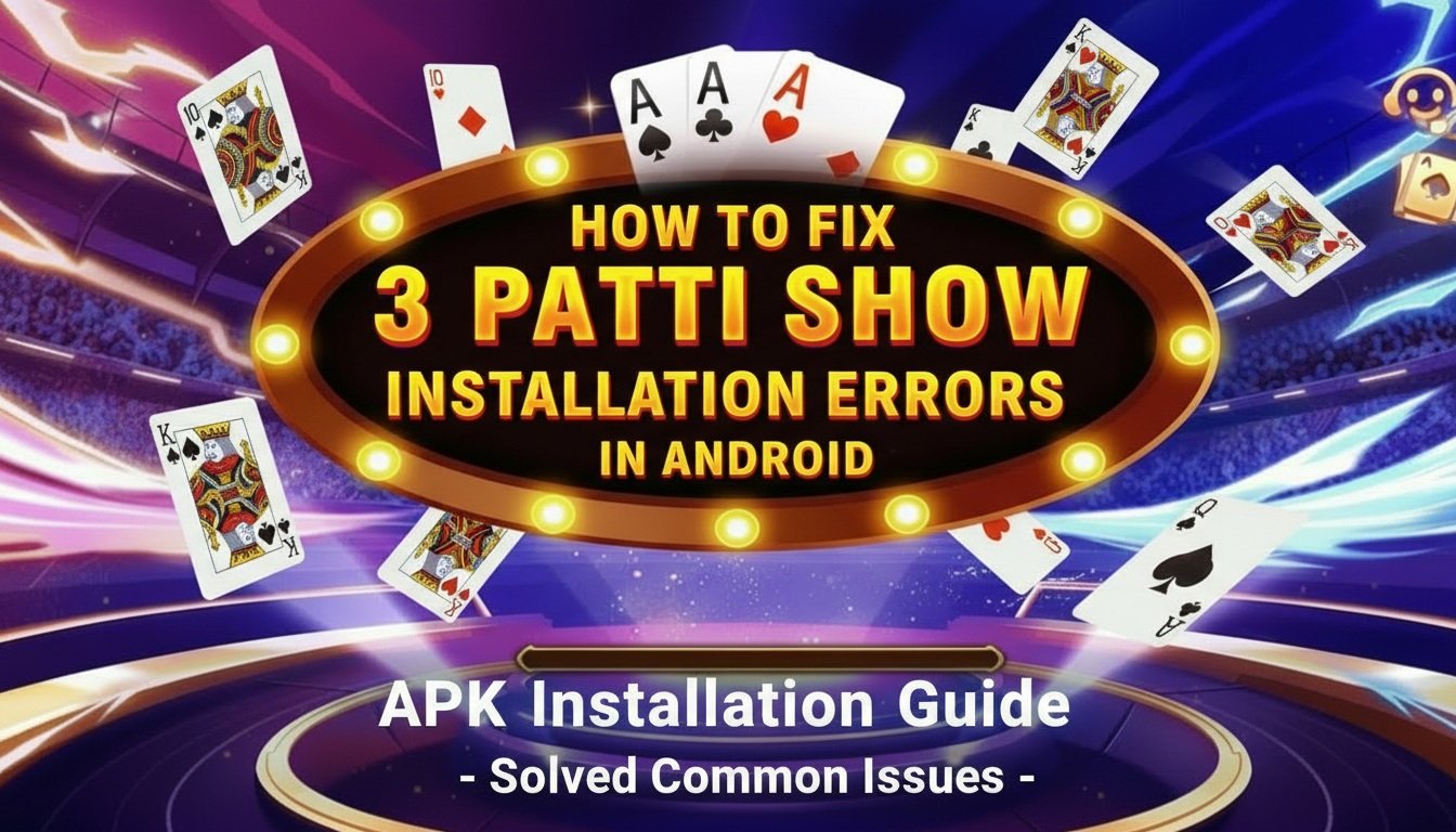 How to Fix 3 Patti Show APK Installation Errors in Android