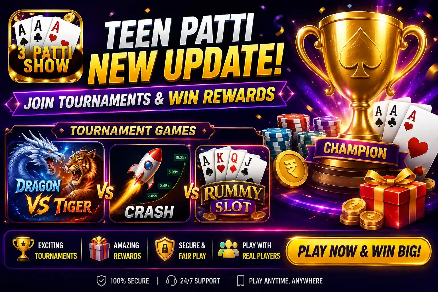 Teen Patti New Update Join Tournaments Win Rewards